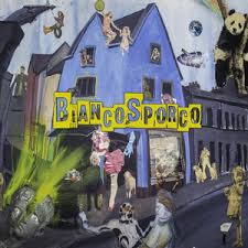 Bianco Sporco - a CD cover with a painting of buildings in Galway.